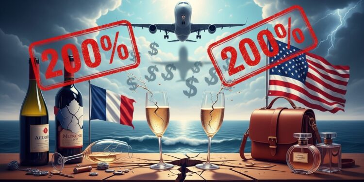 Donald Trump menace de taxes à 200 sur vins et champagnes français Découvrez les 485 milliards dexportations 2024 vers les USA secteurs clés touchés et impacts actuels   Viral Mag