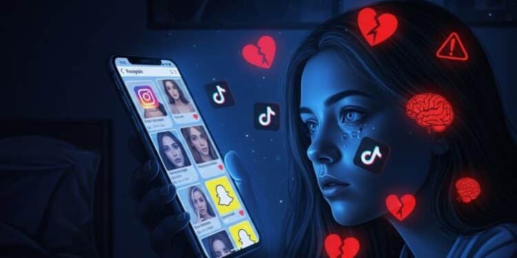 Découvrez lalerte scientifique française sur les dangers des réseaux sociaux pour la santé mentale des adolescents surtout des filles Inspirée par lAustralie la France prépare une interdiction stricte aux mineurs de moins de 15 ans pour les protéger des effets addictifs et toxiques   Viral Mag