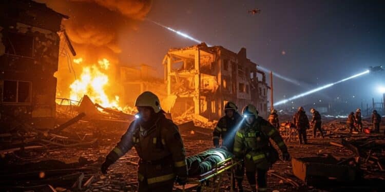 Des attaques russes nocturnes ont tué quatre personnes et blessé six autres près de Kharkiv touchant notamment un centre postal et un sanatorium pour enfants LUkraine subit des bombardements quotidiens intenses   Viral Mag