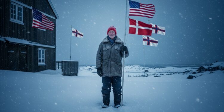 À Nuuk un Groenlandais de 70 ans manifeste chaque jour contre les ambitions américaines sur le Groenland Découvrez son combat solitaire pour lindépendance et la souveraineté face aux déclarations de Donald Trump   Viral Mag