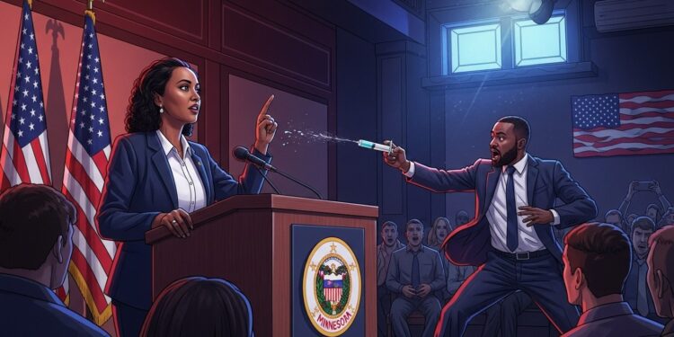 Ilhan Omar Aggressée à la Seringue : Résilience du Minnesota - Viral Mag Ilhan Omar élue démocrate du Minnesota a été aspergée dune substance inconnue lors dun meeting Elle a fait preuve dune résilience exemplaire face à cette agression violente dans un climat politique tendu Viral Mag