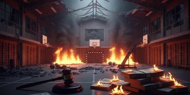 À La Chapelle Heulin la famille dun jeune mineur reconnu coupable davoir incendié le gymnase communal doit payer 384 530 € Une décision lourde qui interroge responsabilité parentale et coût des actes délinquants   Viral Mag