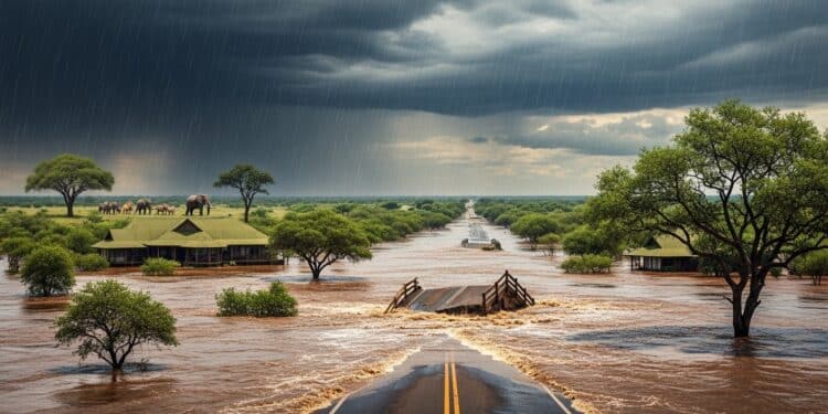 Inondations au Parc Kruger : Plus de 25 Millions d’Euros de Dégâts - Viral Mag Découvrez les inondations dévastatrices au parc Kruger en Afrique du Sud infrastructures détruites camps fermés et menace sur les finances des parcs nationaux Un appel aux dons est lancé pour la reconstruction Viral Mag
