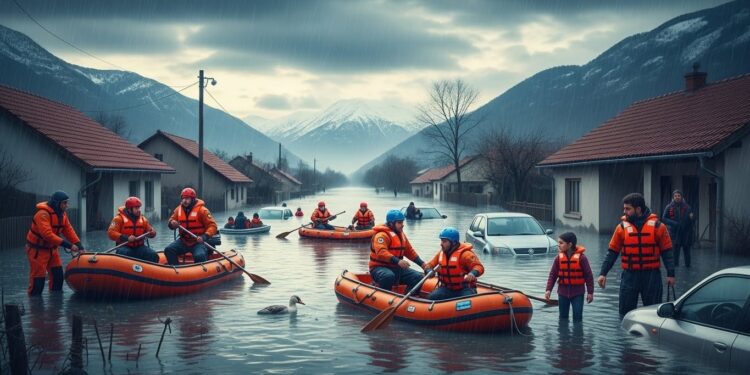 Les fortes pluies et chutes de neige frappent lAlbanie et les Balkans causant un décès des évacuations massives et des inondations généralisées Découvrez les zones les plus touchées et les prévisions inquiétantes   Viral Mag