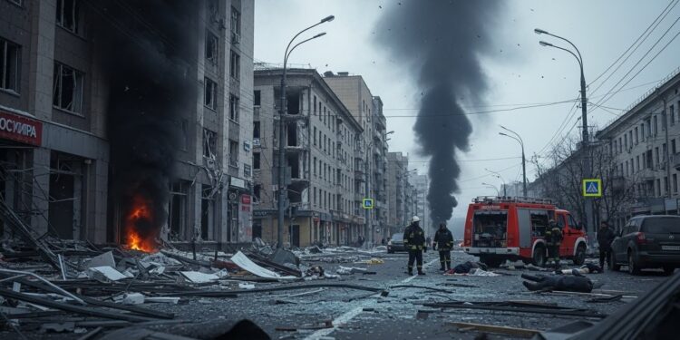 Découvrez les détails choc de la frappe russe sur le centre de Kharkiv  19 blessés dont un bébé destructions massives et dénégations de Moscou Une escalade alarmante dans le conflit ukrainien   Viral Mag