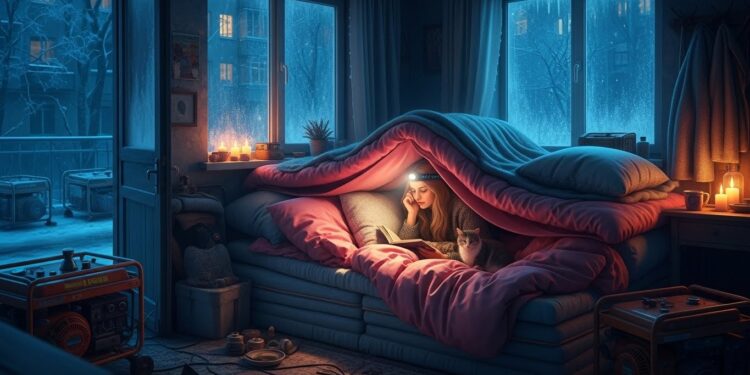 À Kiev les habitants affrontent un hiver glacial sans chauffage suite aux frappes russes Cabanes de draps lampes de poche et résilience face à des températures polaires  le quotidien bouleversé   Viral Mag