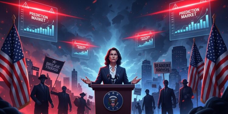 Les marchés de prédiction comme Polymarket et Kalshi placent Kristi Noem en tête pour quitter en premier le cabinet Trump suite au scandale des fusillades en Minnesota et aux critiques bipartisanes Analyse complète   Viral Mag