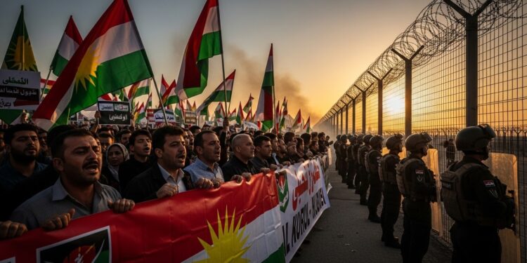 Les Kurdes turcs manifestent massivement pour soutenir leurs frères syriens menacés par loffensive de Damas soutenue par Ankara Risques pour le processus de paix avec le PKK et tensions à la frontière   Viral Mag