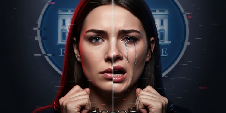 La Maison Blanche a posté une image modifiée montrant une activiste en larmes lors de son arrestation sans indiquer la retouche Une polémique sur lusage dimages manipulées en politique   Viral Mag