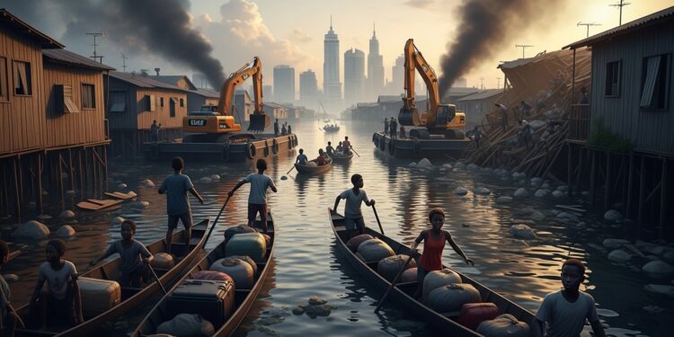 Au Nigeria le mythique bidonville sur pilotis de Makoko est en cours de destruction massive Plus de 30 000 personnes déplacées drames humains et ambitions immobilières  plongée dans une crise urbaine majeure à Lagos   Viral Mag