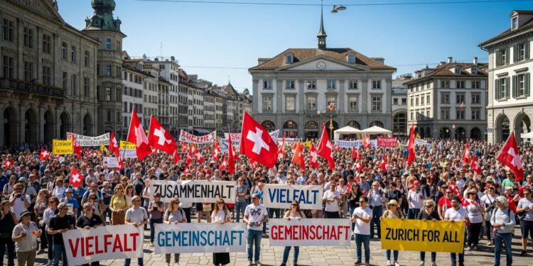 À Zurich plus de 2000 manifestants ont protesté contre la venue de Donald Trump au Forum de Davos avec des slogans virulents Décryptage dune mobilisation sous haute tension   Viral Mag