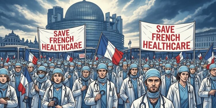 Des centaines de médecins libéraux français sexilent symboliquement à Bruxelles pour dénoncer les restrictions tarifaires menaçant la qualité des soins et linnovation médicale en France   Viral Mag