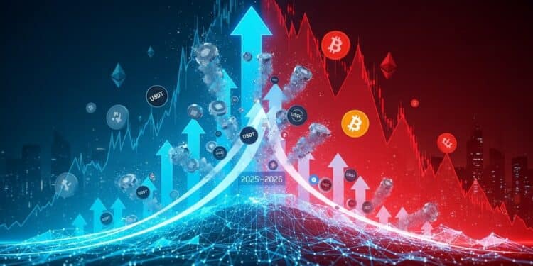 Métriques d’Usage Crypto Explosent Malgré Baisse des Prix - Viral Mag En Q4 2025 les volumes de transactions stablecoins et revenus des protocoles atteignent des records historiques alors que les prix chutent Adoption réelle vs valorisation décryptage et perspectives 2026 Viral Mag