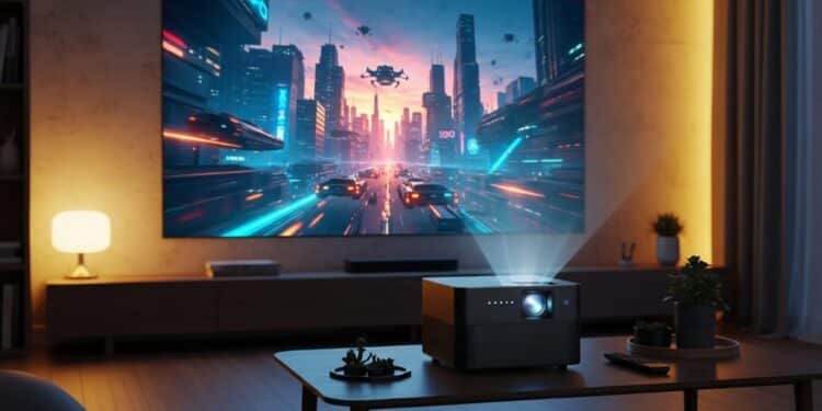 Découvrez ce mini vidéoprojecteur 4K ultra abordable qui explose les ventes  Android TV WiFi 6 Bluetooth 54 projection jusquà 200 pouces pour seulement 5999 € Le bon plan home cinéma 2026    Viral Mag