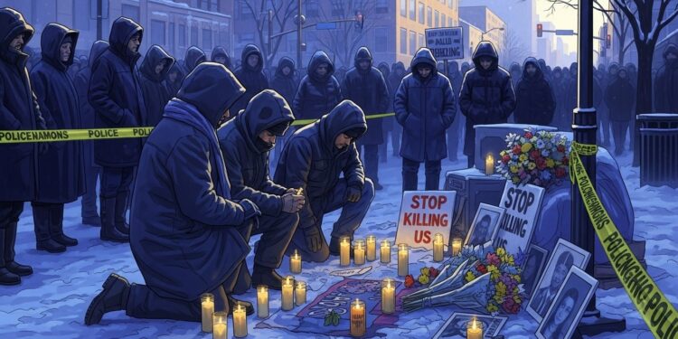 Minneapolis brave le froid polaire pour honorer Alex Pretti infirmier tué par des agents fédéraux lors dopérations anti immigration Témoignages émouvants et appels à la justice dans une ville en colère   Viral Mag