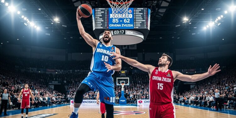 Monaco écrase lÉtoile Rouge Belgrade 42 20 au quart temps dans un match Euroligue haletant Retour détaillé sur les performances stats et moments clés de cette 23e journée   Viral Mag