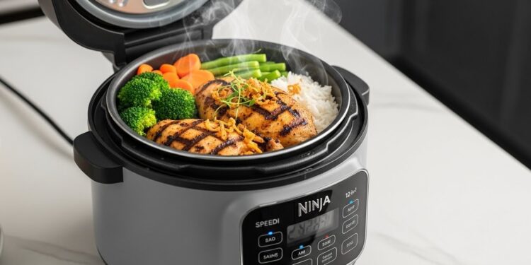 Multicuiseur Ninja Speedi 12-en-1 en Promo : Révolutionnez Votre Cuisine Quotidienne - Viral Mag Découvrez le multicuiseur Ninja Speedi 12 en 1 actuellement en promotion Préparez des repas complets en 15 minutes sains et savoureux tout en économisant temps et énergie Viral Mag