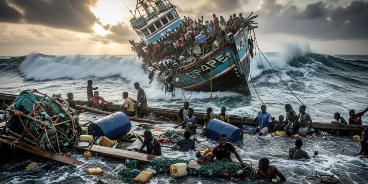 Le président gambien Adama Barrow exprime la douleur nationale après le naufrage meurtrier dun bateau de migrants Au moins 7 morts de nombreux disparus  un drame qui rappelle les dangers de la migration clandestine vers lEurope   Viral Mag
