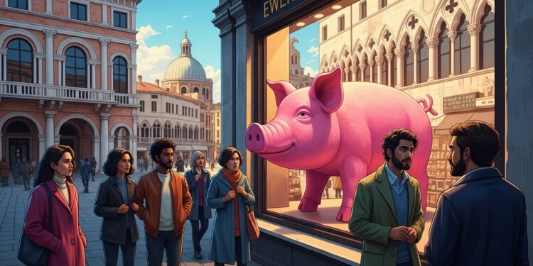 À Padoue une figurine de cochon dans une charcuterie suscite la polémique  la communauté islamique la juge offensante Liberté commerciale ou respect des sensibilités  Le débat enfle en Italie   Viral Mag