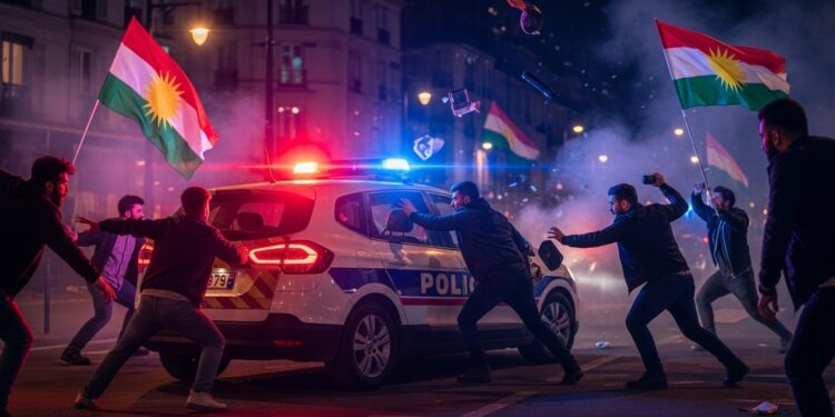 À Paris une voiture de police a été violemment prise pour cible par des activistes kurdes Découvrez les faits le contexte explosif et les enjeux sécuritaires dans cet incident choquant qui ravive les tensions communautaires   Viral Mag