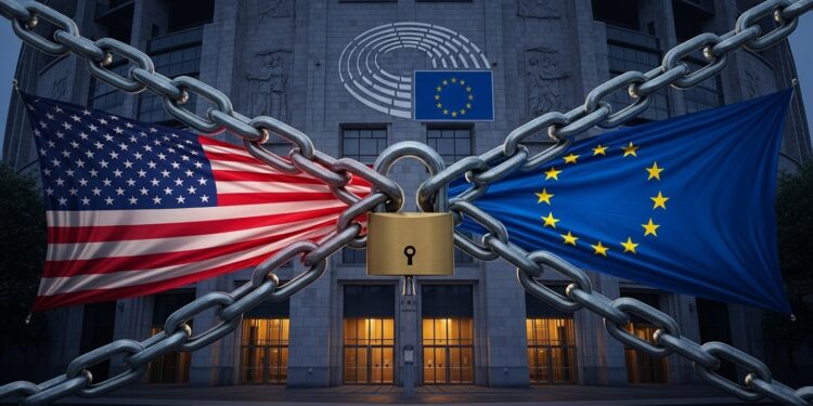 Le Parlement européen suspend la ratification de laccord commercial UE USA face aux menaces de Donald Trump Un levier stratégique pour protéger le marché européen  Décryptage des positions politiques   Viral Mag