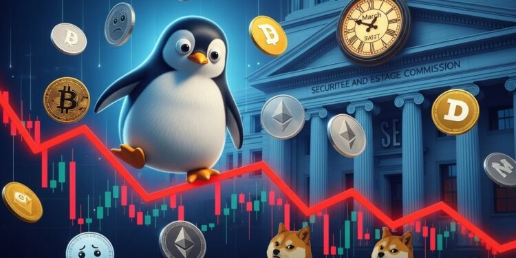 Le prix du PENGU frôle une résistance descendante majeure tandis que la SEC repousse sa décision sur lETF Pudgy Penguins à mars 2026 Analyse complète du marché et perspectives   Viral Mag