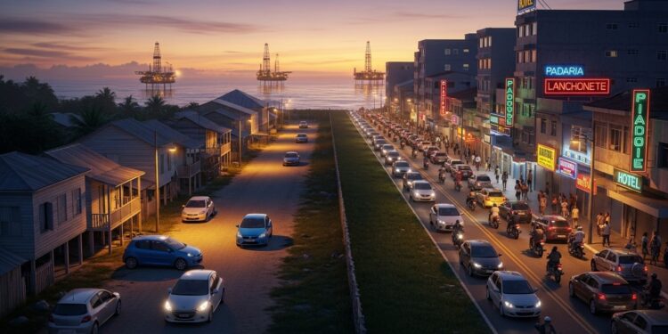 Pétrole Brésilien vs Guyane Française : Un Contraste Explosif - Viral Mag À Saint Georges de lOyapock le boom pétrolier brésilien dOiapoque fait rêver les Guyanais Une proposition de loi veut relancer lexploitation dhydrocarbures en Outre mer malgré les oppositions écologiques Viral Mag