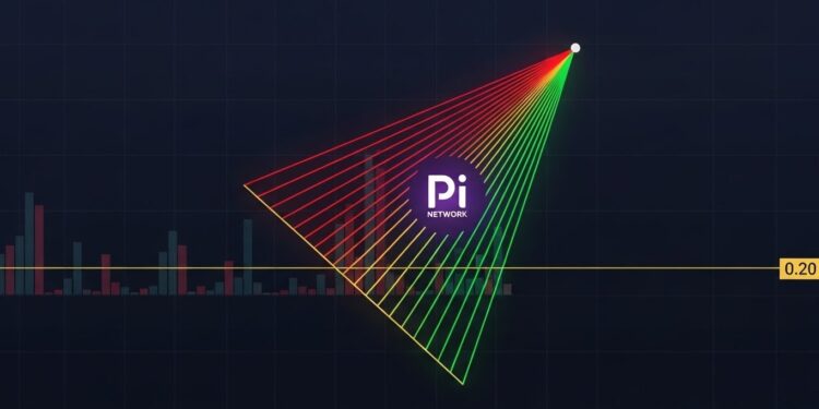 Le prix Pi Network comprime dans un triangle apex au dessus de 020 $ Analyse technique détaillée  support clé volume scénarios haussierbaissier et perspectives 2026   Viral Mag