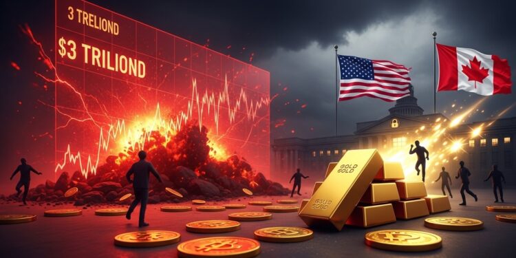 Le marché crypto perd le seuil des 3 000 milliards $  tensions commerciales USA Canada risque de shutdown gouvernemental et fuite vers lor expliquent la panique actuelle   Viral Mag