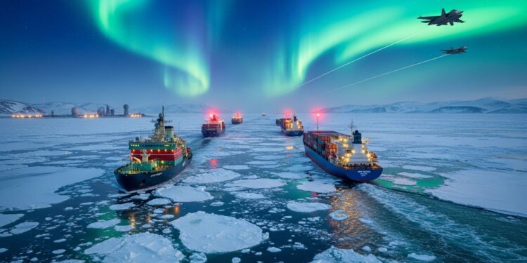 Explorez la montée en puissance de la Russie et de la Chine dans lArctique  Route maritime du Nord investissements massifs et renforcement militaire face au changement climatique et aux sanctions   Viral Mag