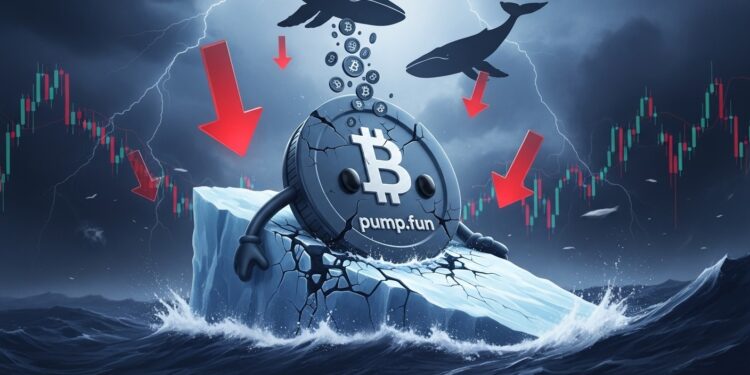 Le token Pumpfun forme un wedge baissier tandis que les baleines quittent le navire Le Pump Fund peut il sauver le prix ou un crash imminent se profile  Analyse complète   Viral Mag