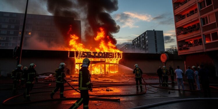 Un supermarché G20 ravagé par un incendie volontaire à Saint Denis quartier Francs Moisins Un blessé léger piste de règlement de comptes évoquée par le maire Détails et conséquences   Viral Mag