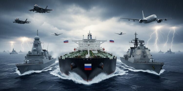 Découvrez comment le Royaume Uni a apporté un soutien opérationnel décisif aux États Unis pour intercepter un pétrolier russe dans lAtlantique Nord Une opération sous tension contre la flotte fantôme   Viral Mag