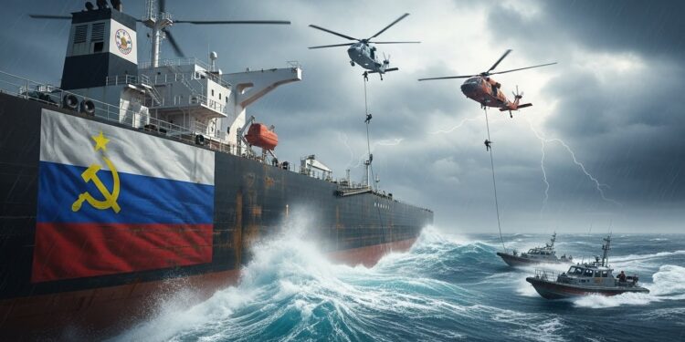 Les États Unis ont saisi un pétrolier sous pavillon russe dans lAtlantique Nord pour violation de sanctions liées au Venezuela Une opération qui marque lescalade du blocus naval et soulève des questions sur les relations internationales   Viral Mag