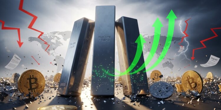 Largent explose à plus de 110 $ lonce tandis que Bitcoin et les cryptos seffondrent face au métal précieux Pourquoi le narratif or numérique seffrite il brutalement en 2026  Analyse complète   Viral Mag