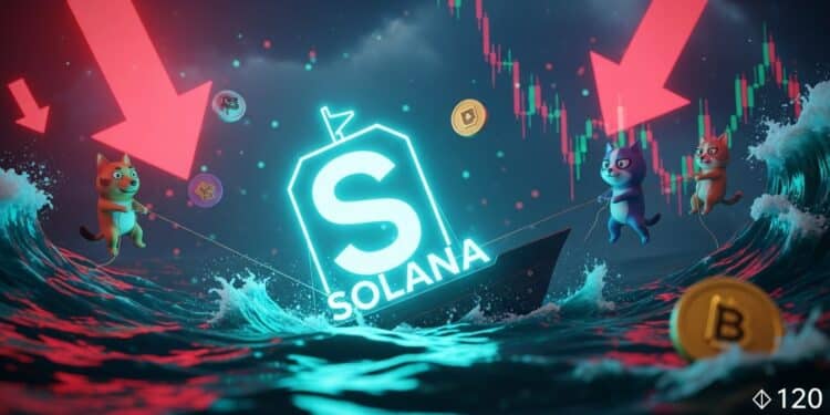 Solana chute sous les 124$ malgré un boom des memecoins et volumes records Analyse technique et facteurs expliquant la faiblesse actuelle du SOL en 2026   Viral Mag
