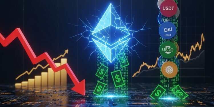 Les stablecoins ERC 20 sur Ethereum enregistrent leur première baisse significative de 7 milliards en une semaine signe dune possible sortie massive de capitaux du marché crypto en 2026   Viral Mag
