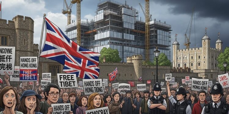 Mobilisation massive à Londres contre le projet de méga ambassade chinoise près de la Tour de Londres Sécurité nationale espionnage et diaspora  la décision tombe mardi   Viral Mag