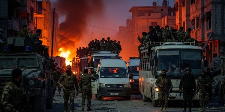 Syrie : Évacuation Massive de Combattants Kurdes à Alep - Viral Mag Plus de 400 combattants kurdes évacués dAlep après de violents combats 300 arrestations signalées Retour sur la chute du quartier de Cheikh Maqsoud et ses lourdes conséquences humanitaires en Syrie Viral Mag