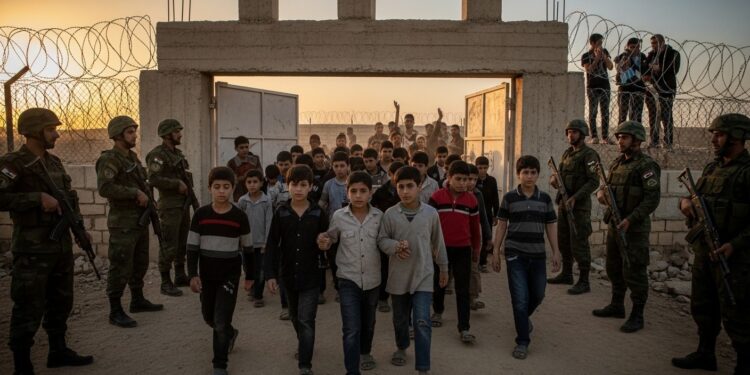 En Syrie les autorités ont libéré 126 mineurs dune prison reprise aux forces kurdes dans le nord Un geste humanitaire au cœur dun accord fragile avec les FDS et dune trêve prolongée face aux détenus de lEI   Viral Mag