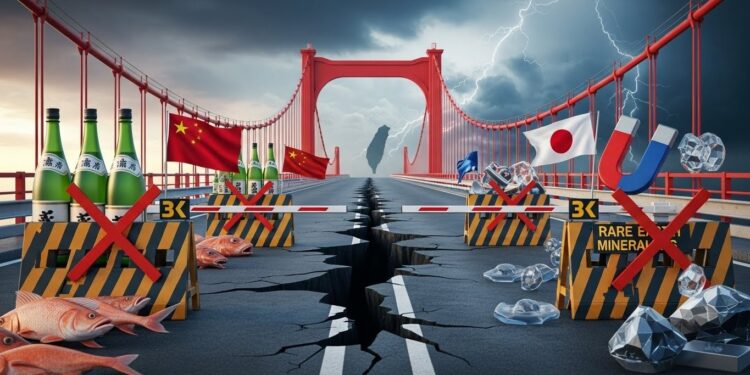 Découvrez les derniers développements dans les tensions commerciales entre la Chine et le Japon  retards aux douanes restrictions sur les terres rares et déclarations politiques explosives Une situation qui inquiète les deux géants asiatiques   Viral Mag
