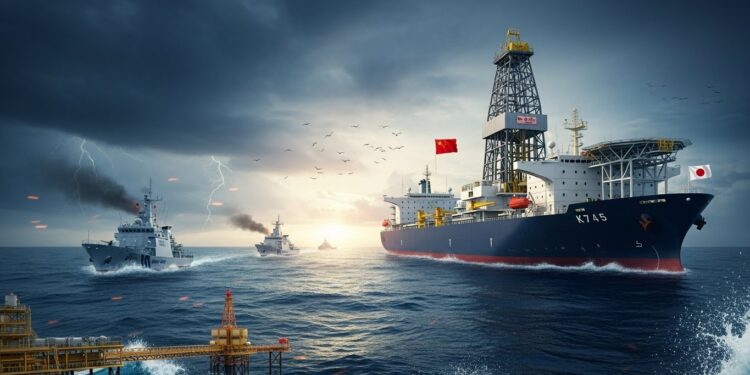 Tensions en Mer de Chine Orientale : Japon Dénonce la Chine - Viral Mag Le Japon proteste fermement contre la présence dun navire de forage chinois dans une zone disputée en mer de Chine orientale ravivant des tensions diplomatiques profondes entre Tokyo et Pékin Viral Mag