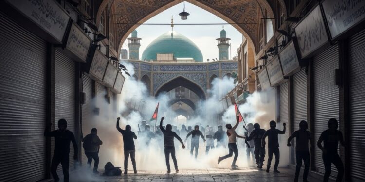 Des manifestants au Grand Bazar de Téhéran ont scandé des slogans politiques contre le pouvoir dispersés par des gaz lacrymogènes Un mouvement né de la crise économique qui défie les autorités iraniennes   Viral Mag