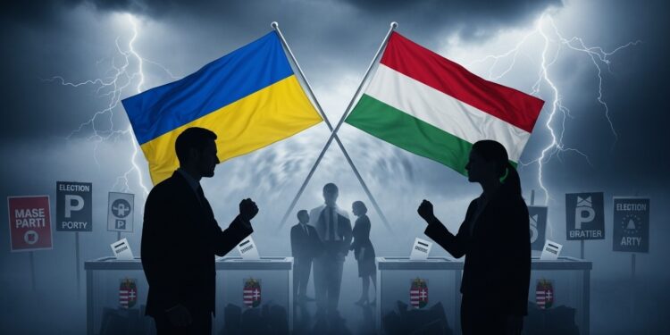 Tensions Ukraine-Hongrie Avant Élections Cruciales - Viral Mag LUkraine convoque lambassadeur hongrois après des accusations dingérence dans les législatives davril Budapest dénonce une campagne pro Tisza Les relations bilatérales se tendent davantage Viral Mag