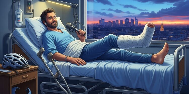 Thomas Sotto animateur vedette de la matinale RTL victime dun grave accident de vélo avec double fracture Hospitalisé à Paris il sabsente plusieurs semaines Retour sur son parcours résilient   Viral Mag