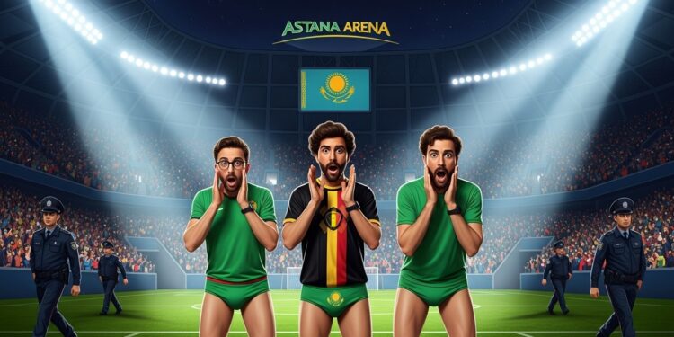 Découvrez laffaire incroyable de trois fans du Club Bruges condamnés à cinq jours de prison au Kazakhstan pour sêtre déguisés en Borat lors dun match de Ligue des champions Humour ou provocation    Viral Mag