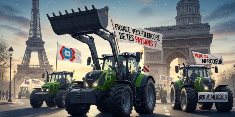 Découvrez comment des centaines dagriculteurs ont envahi Paris avec leurs tracteurs malgré les interdictions pour protester contre les normes excessives et laccord UE Mercosur Une mobilisation choc qui interroge lavenir du monde rural   Viral Mag