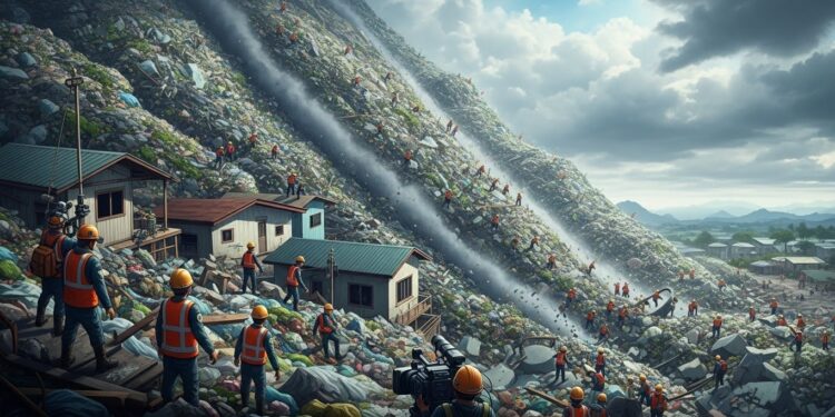 Découvrez les détails choquants de leffondrement dune décharge à Cebu aux Philippines  un mort confirmé 34 disparus opérations de secours intenses Un drame qui interpelle sur la gestion des déchets   Viral Mag