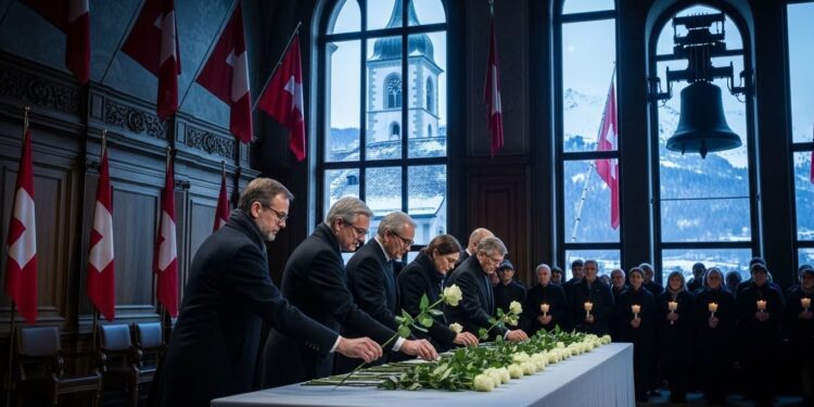 La Suisse rend hommage aux 40 victimes de lincendie du bar à Crans Montana lors du Réveillon Guy Parmelin appelle à sanctionner les manquements responsables de ce drame qui a aussi fait 116 blessés   Viral Mag