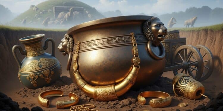 Découvrez le trésor exceptionnel du prince celte de Lavau exposé pour la première fois à Troyes Bijoux en or chaudron monumental et mixité culturelle unique datant de 450 av J C Une plongée fascinante dans lélite celte   Viral Mag